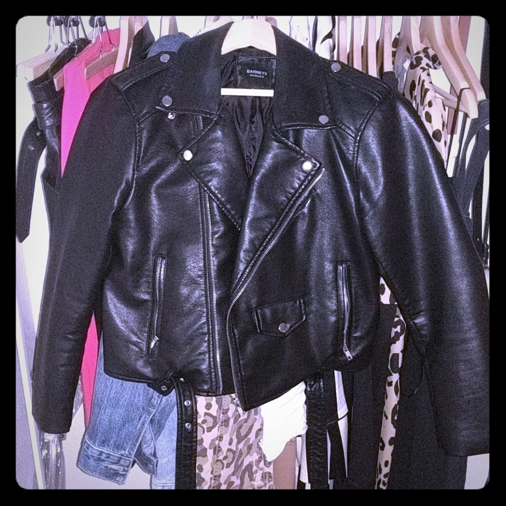 Barney's leather moto jacket